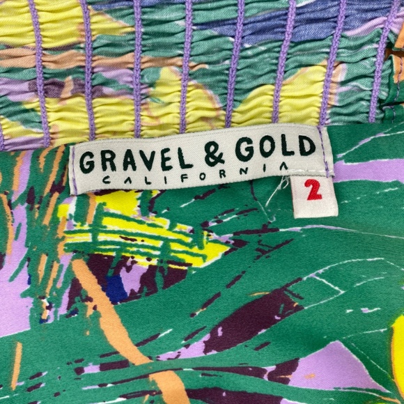 Gravel & Gold Sommar Dress in Daffodils Cotton Print Made in USA Size 2 - Picture 11 of 16